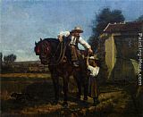 Edouard Frere Canvas Paintings - The Ploughmans Lunch